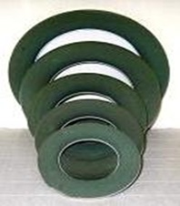 FLOREX  kruh 20x3,5cm biely na such kvety